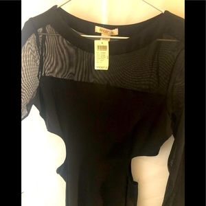 NWT * Waist cut out, sexy black dress